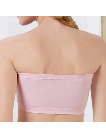 Cotton Breathable Seamless Stretchy Soft Bandeau Crop Bras