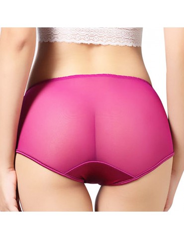 Sexy Mesh Fox Shape Hollow Out Mid Waist Panties For Women