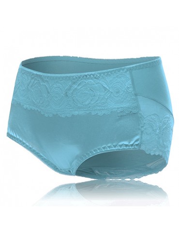 Comfy Soft Lace-trim Breathable Mid Color Panties For Women