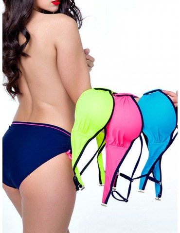 Large Size Sling Sexy Cami Mold Cup Push Up Bikini Swimwear For Women