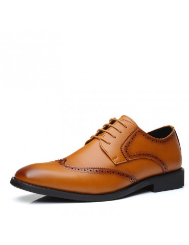 Men Brogue Carved Stylish Oxfords Formal Dress Wedding Shoes