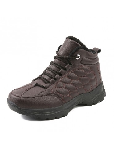 Men Outdoor Waterproof Warm Lined Boots