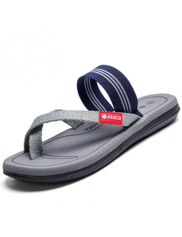 Men Elastic Band Clip Toe Super Soft Beach Sandals Casual Flip Flops