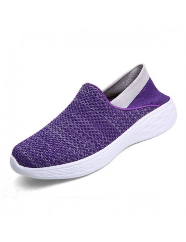 Mesh Two Way Wearing Slip On Sneakers Casual Walking Shoes