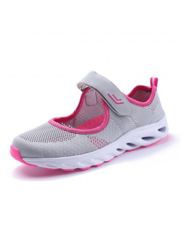 Hollow Mesh Breathable Hook Loop Soft Comfy Trainers