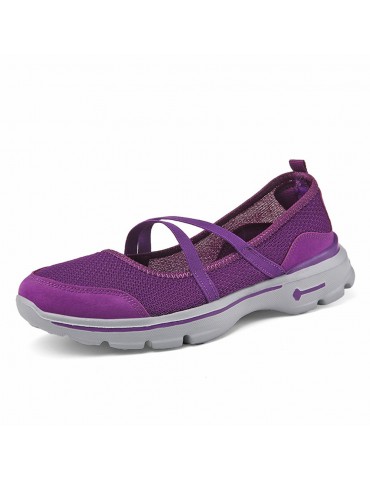 Women Sports Mesh Breathable Walking Mother Shoes