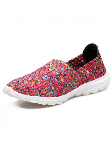 Knitting Colorful Soft Breathable Casual Shoes