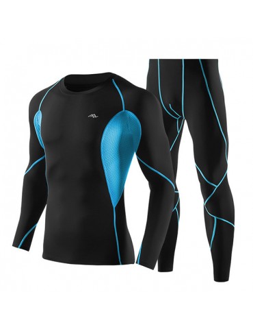 Mens PRO Compression High-elastic Quick-drying Breathable Fitness Jogging Skinny Fit Sport Suit