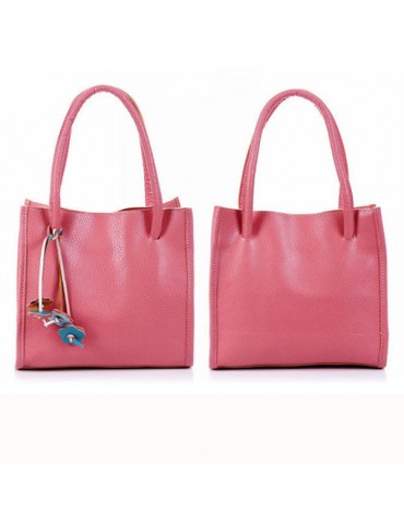 Women Casual Candy Color Retro Commuter Handbag