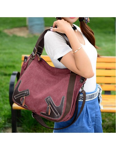 Women Canvas Large Capactiy Handbag Casual Shoulder Bags Crossbody Bags