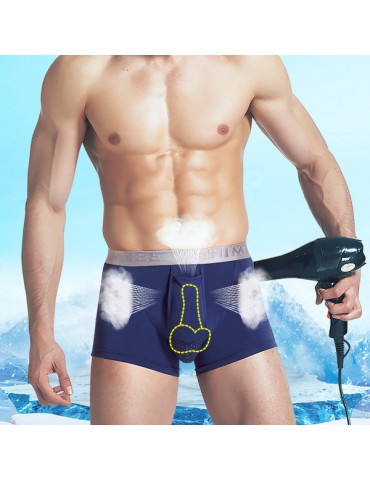 Ice Silk Breathable Quickly Dry Mesh Crotch Hole Boxers for Men