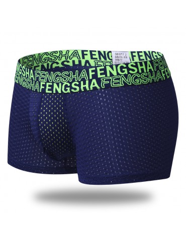 Ice Silk Underwear Mesh Breathable Seamless Nylon Boxers for Men