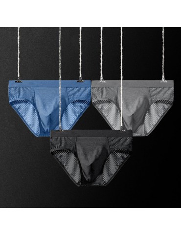 3 Pieces Mesh Holes Breathable Briefs for Men