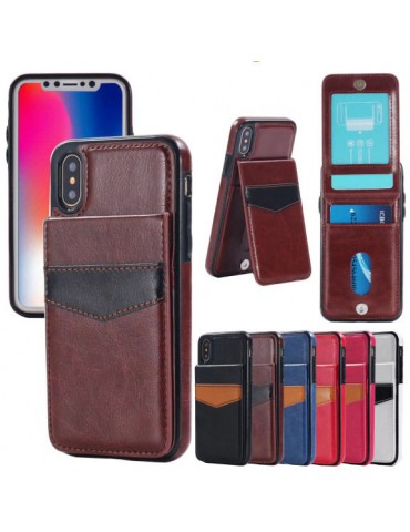 Business Phone Case For iPhone Three Card Slots Tpu Card Holder