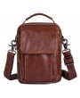 Genuine Leather Casual Multi-pockets Shoulder Crossbody Bag For Men