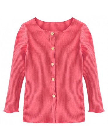 Baby Children Girl Knitting Solid Color Cardigan