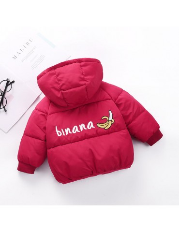 Soft Hooded Zipper Winter Cotton Coats For Boys Girls 1Y-9Y