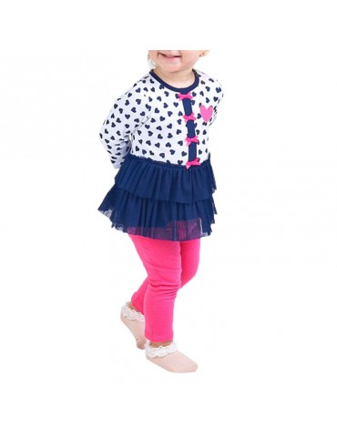 3pcs Comfy Girls Clothing Sets Tutu Top + Pants + Headband For 0-24M