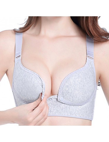 Maternity Bras Functional Front Button Comfy Wireless Sleep Bra