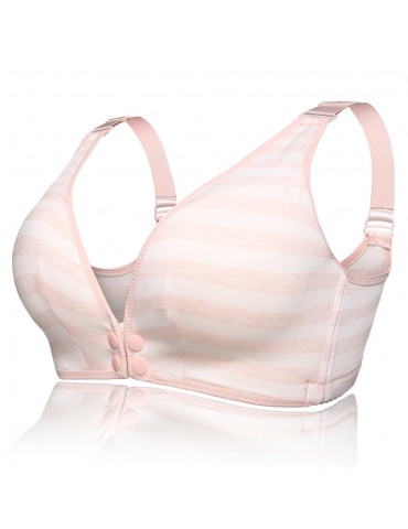 Striped Print Maternity Wireless Sleep Nursing Bras