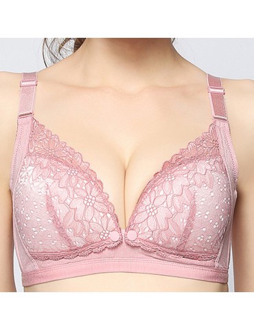 Breathable Lace Maternity Wireless Gather Nursing Bras