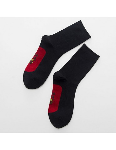 Men Business Cotton Cute Socks Red Sole Socks Long Tube Socks Casual Comfortable Breathable Socks