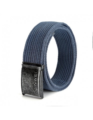 140CM Men Women Canvas Alloy Smooth Buckle Belt Military Waistband Casual Outdoor Sport Pants Strip