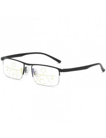 Unisex Light Multi-focus Anti-blue Light Anti-fatigue Flexible Vogue Computer Square Reading Glasses