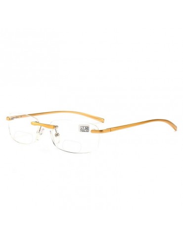 Unisex Ultra-light Retro Far and Near Use No-frame Reading Glasses