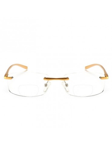 Unisex Ultra-light Retro Far and Near Use No-frame Reading Glasses