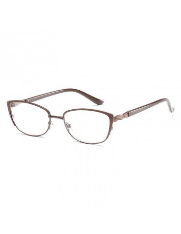 Men Comfortable Pure Color Reading Glasses Square Metal Full-frame Anti-fatigue Reading Glasses