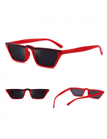 Women Lightweight UV400 HD Square Sunglasses Fashionable  Face Thin Cat Eye Sunglasses