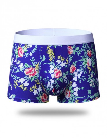 Mens Underwear Breathable Printing Boxer Casual Male Boxer Briefs