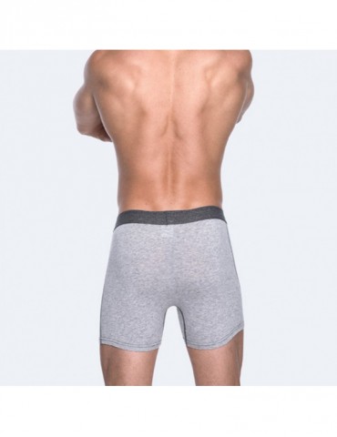 Casual Compression Sport Cotton Front Opening Long Boxers for Men