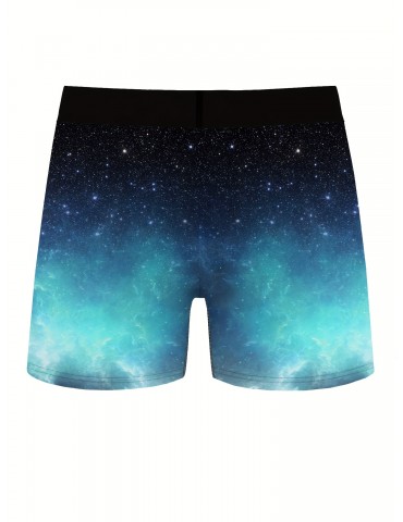 Men's Puppy Starry Sky Pattern High Stretch Comfortable Boxer Briefs Underwear